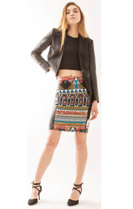 Rainforest Pyramid Pencil Skirt Hip Hiders